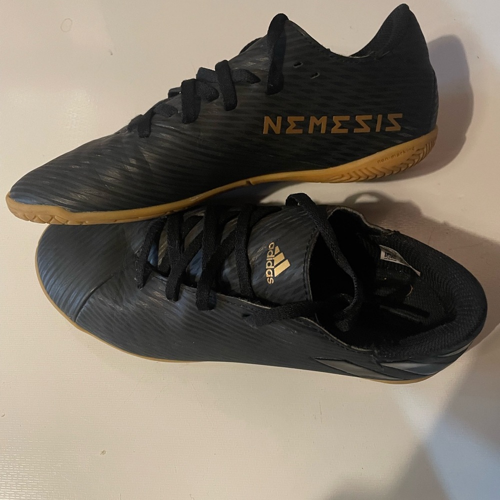 Adidas Nemesis Boys Black Indoor Soccer Shoes